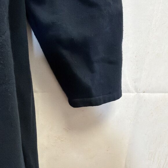 Vintage Sachi New York Black Long Cardigan Coat Beaded Lace Embellished - Picture 11 of 14